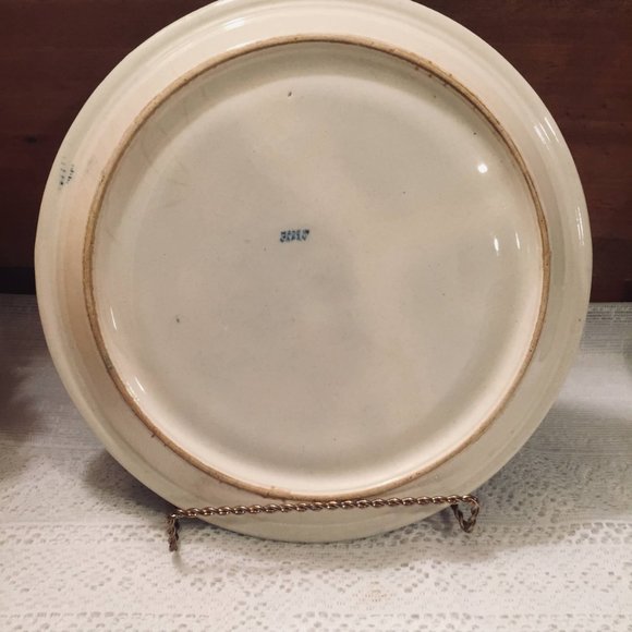 Vintage Heavy Ceramic 10" Blue Willow Grill Plate - Picture 7 of 8